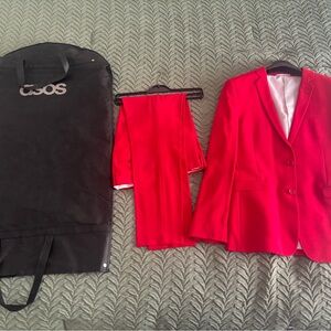 ASOS Vibrant Red Suit Set